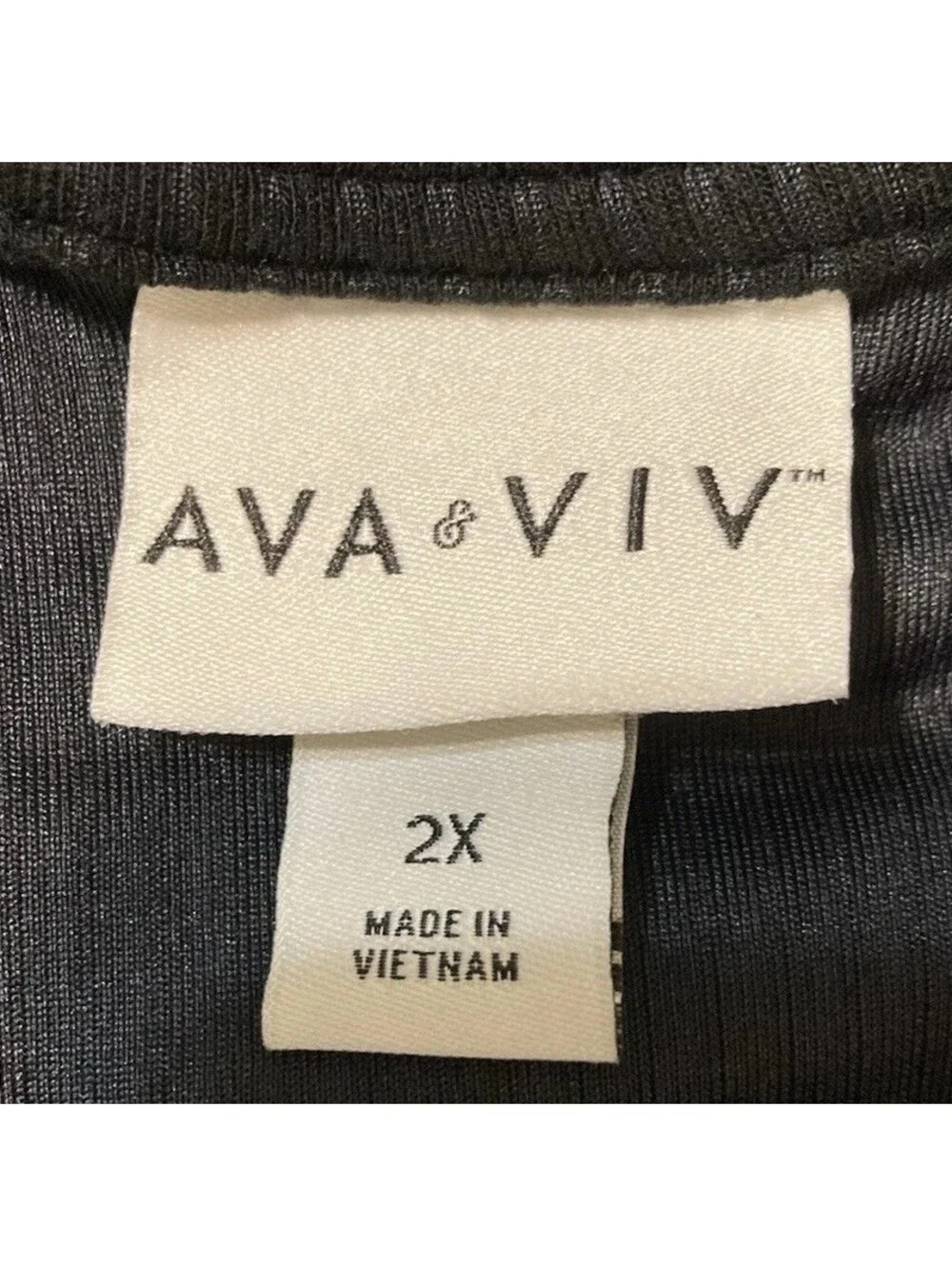 Women Ava&Viv Black Short Sleeve Pullover Polyester Blend Blouse Sz 2X